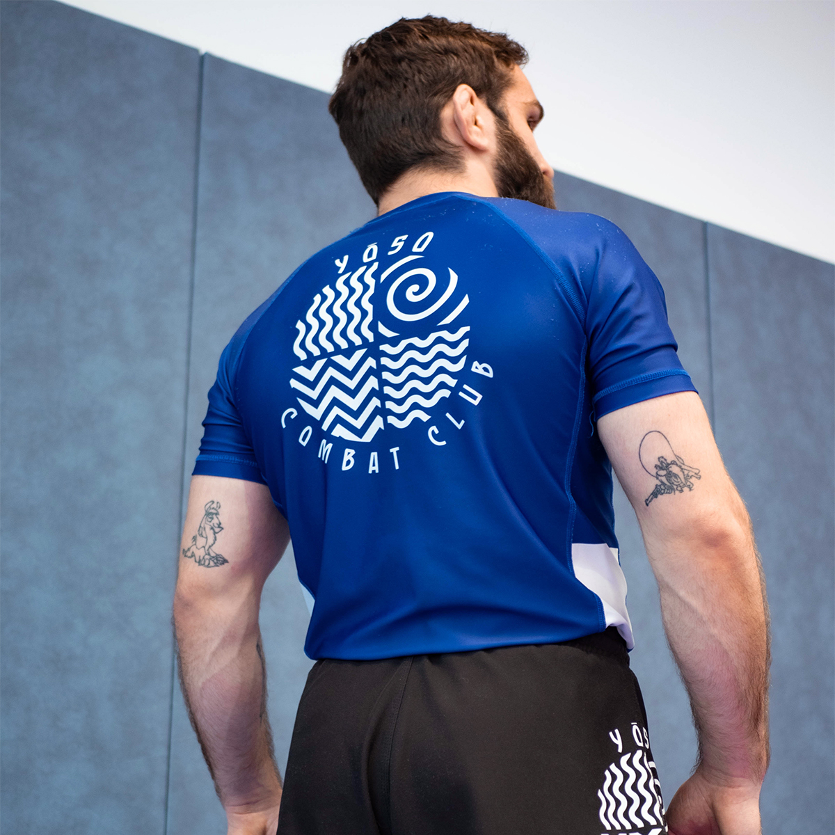 Rashguard de Grappling , JJB, MMA - bleu – Image 4