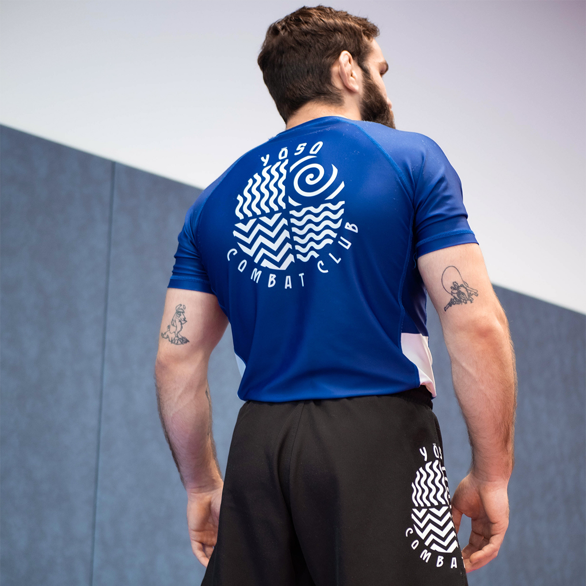 Rashguard de Grappling , JJB, MMA - bleu – Image 3