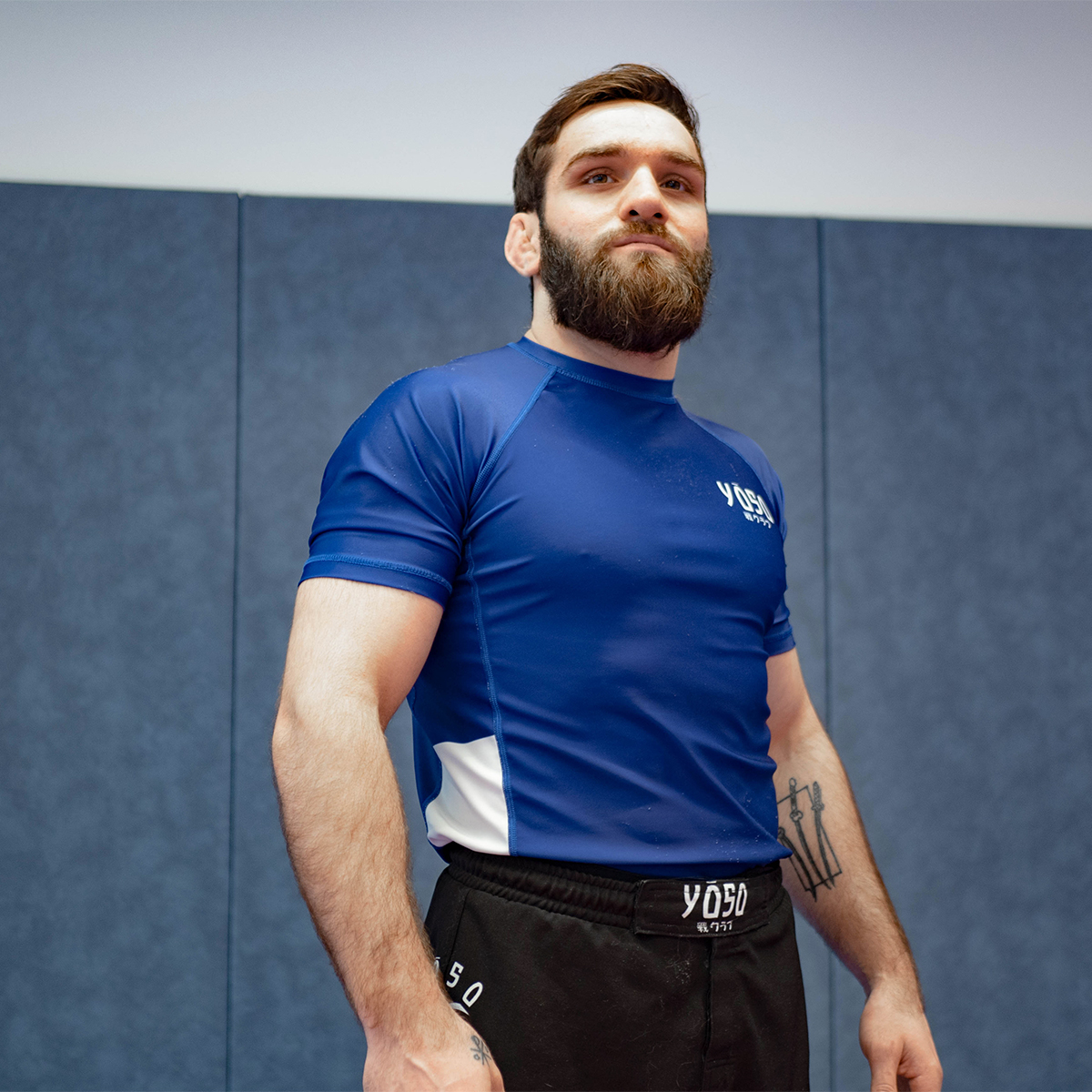 Rashguard de Grappling , JJB, MMA - bleu – Image 2