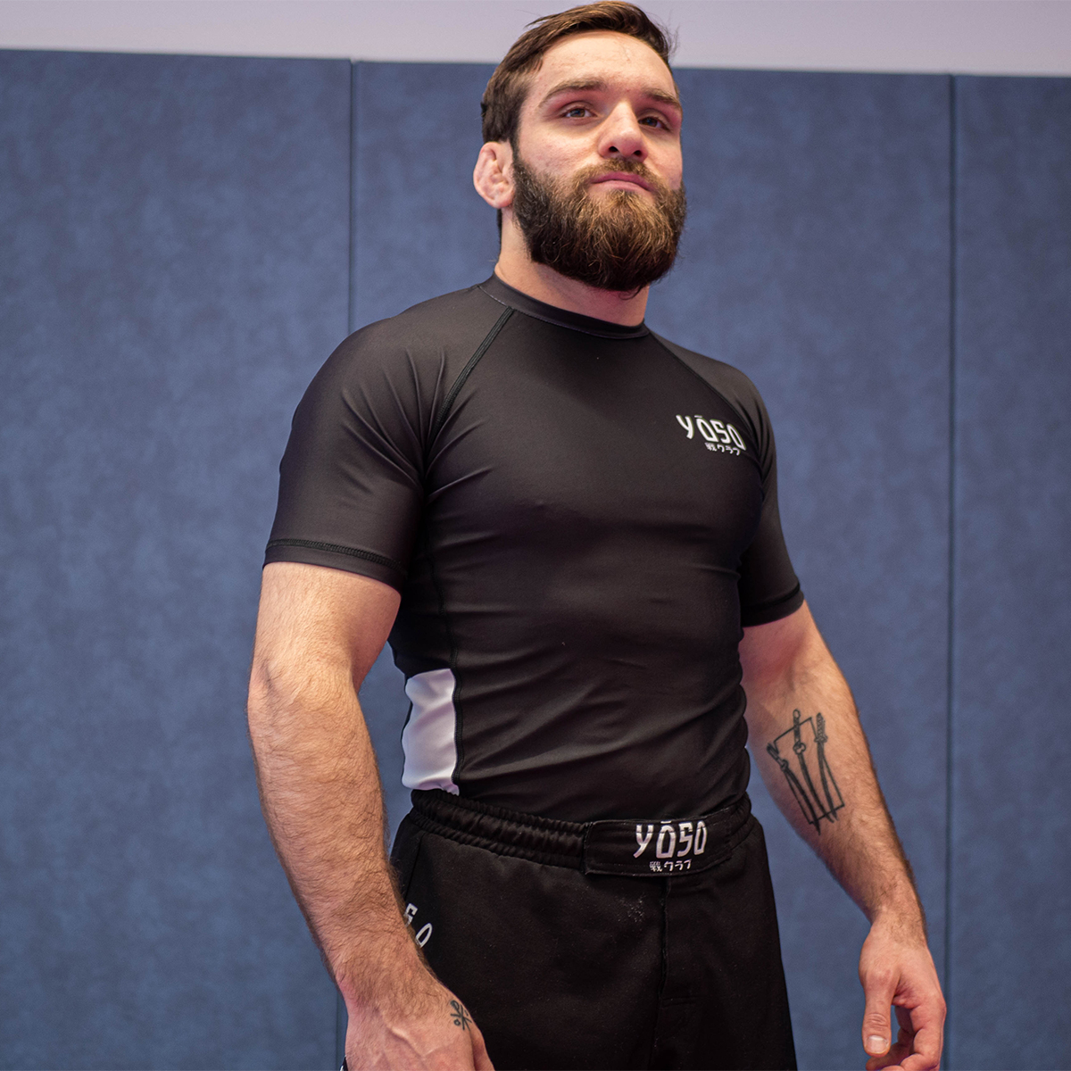 Rashguard de Grappling , JJB, MMA - noir – Image 6