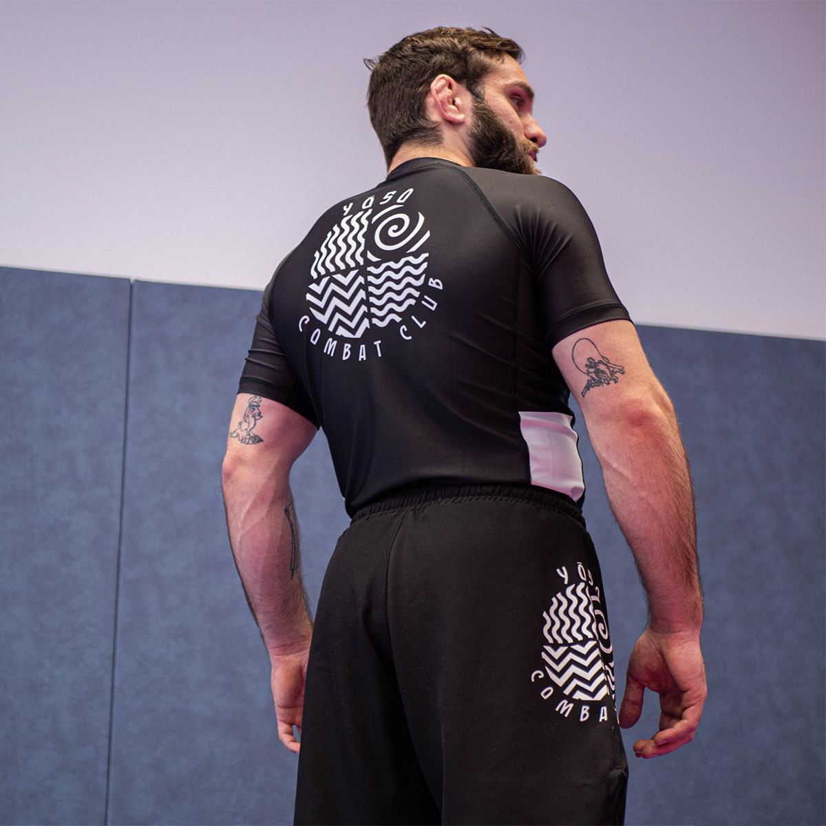 Rashguard de Grappling , JJB, MMA - noir – Image 2