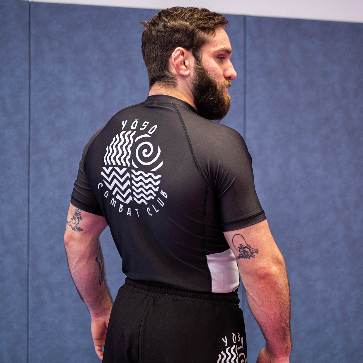 Rashguard de Grappling , JJB, MMA - noir